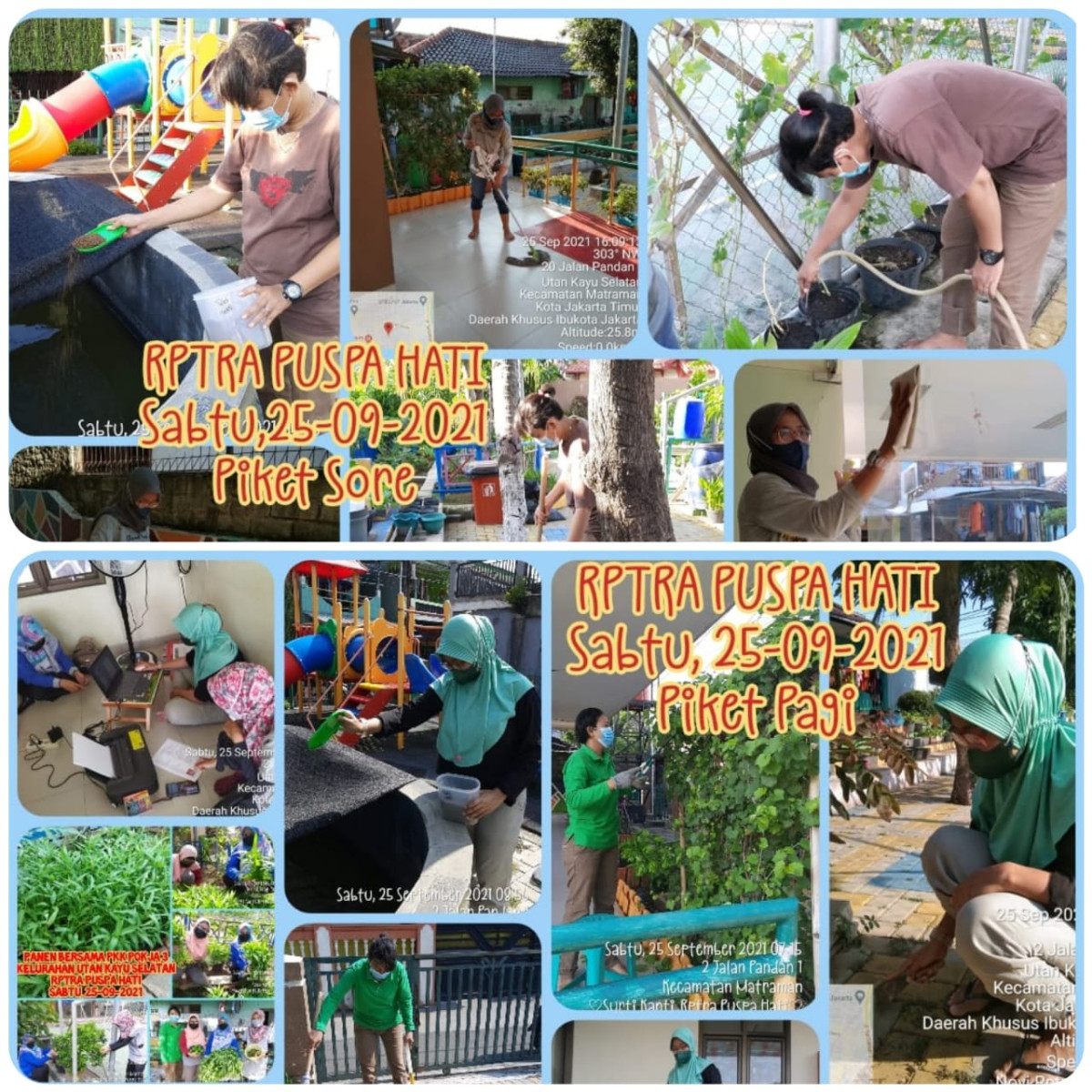 Piket dan Monitoring Pengelola RPTRA Kelurahan Utan Kayu Selatan